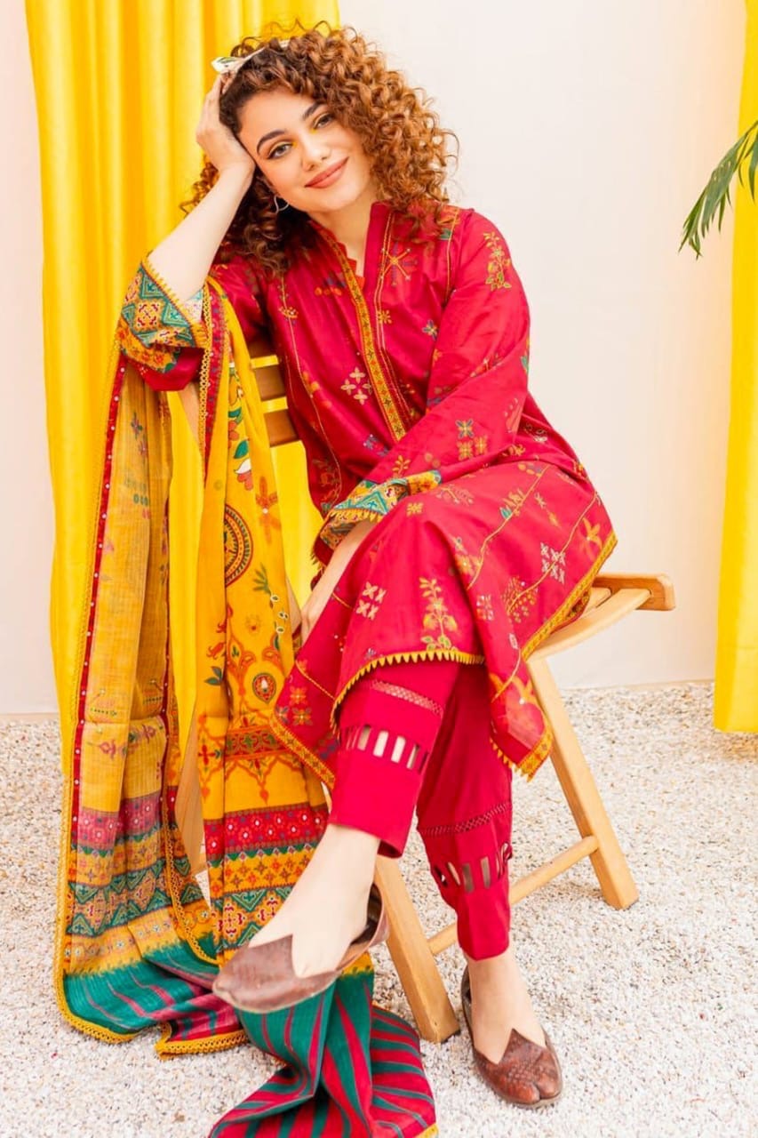 ASLING DHANAK 3PC | EMBROIDERY | D#3210