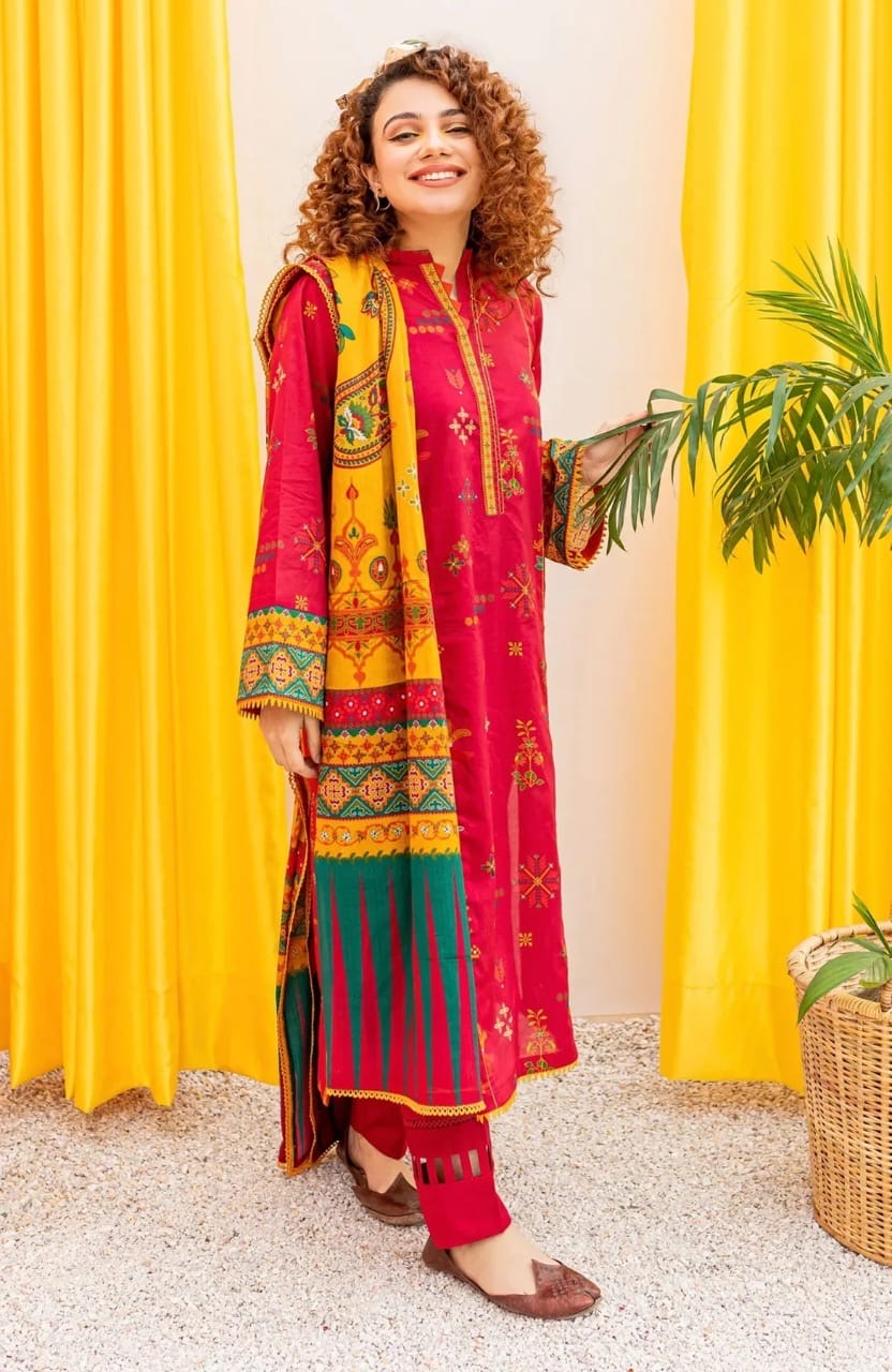ASLING DHANAK 3PC | EMBROIDERY | D#3210