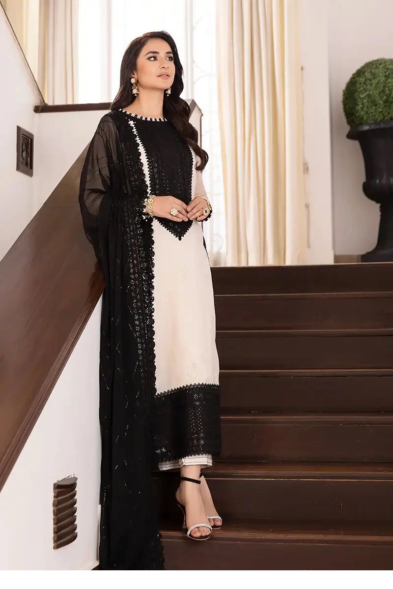 AJR-99 EMBROIDERED CHIFFON 3 PCS