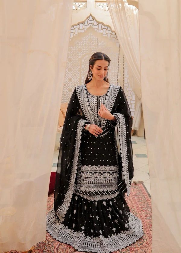 AJ-18 EMBROIDERED CHIFFON 3 PCS ☆ASIM JOFA☆
