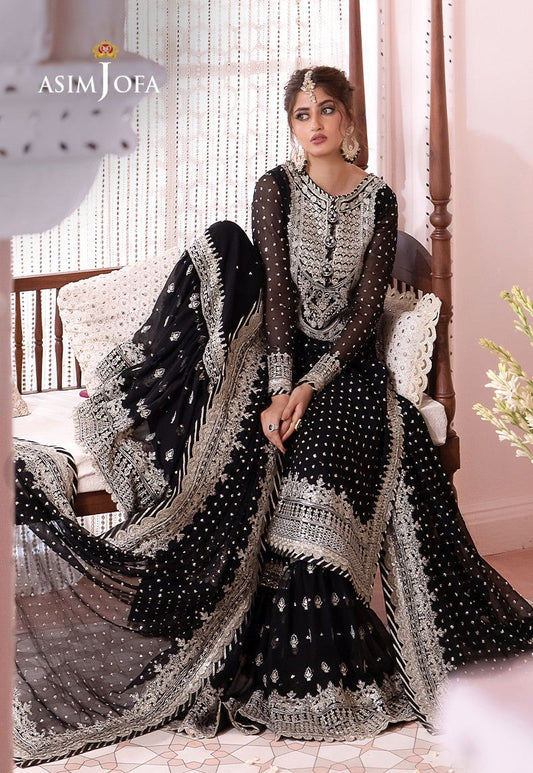 AJ-18 EMBROIDERED CHIFFON 3 PCS ☆ASIM JOFA☆